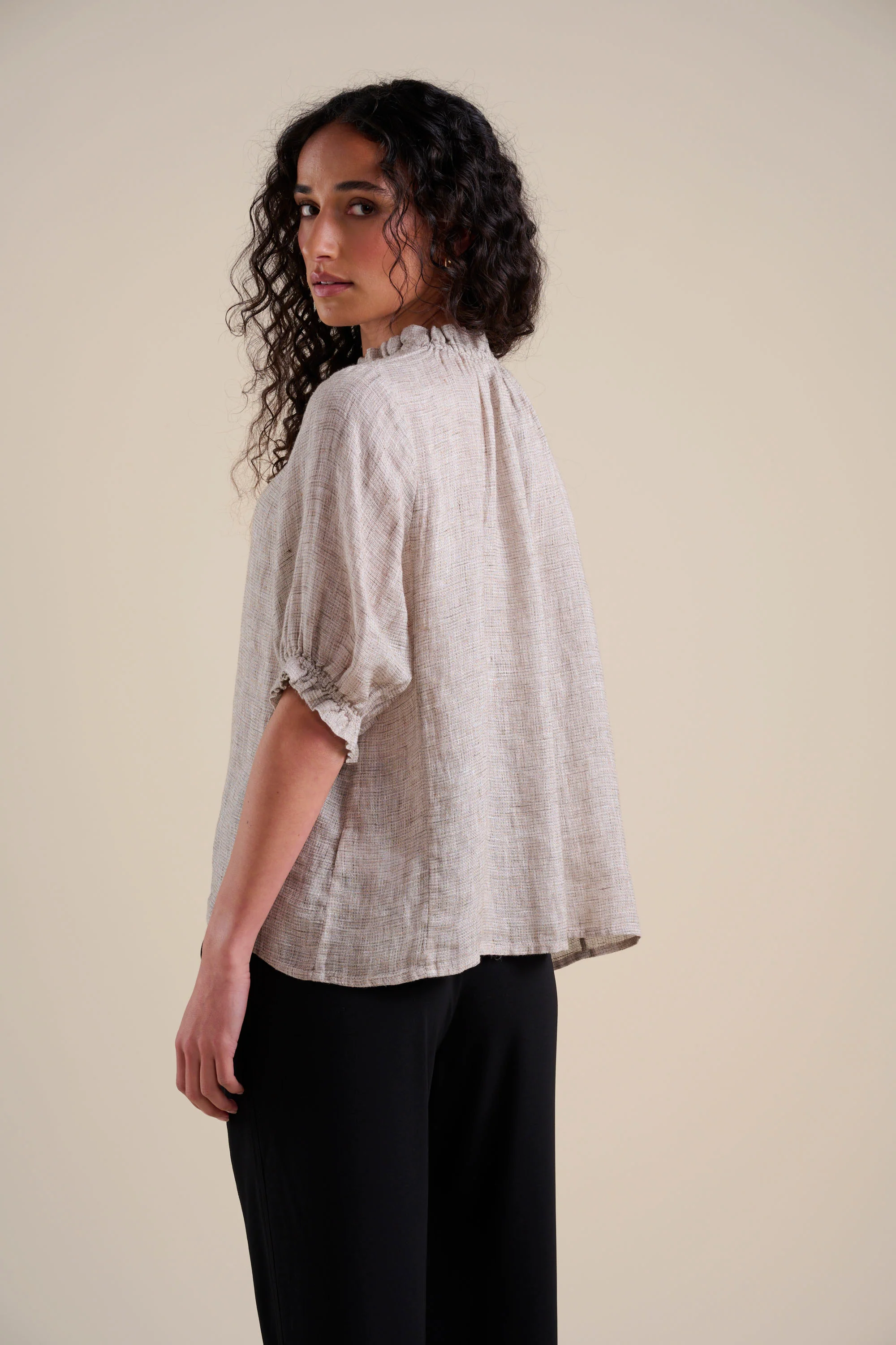 The Frill Detail Short Sleeve Blouse - Image 4