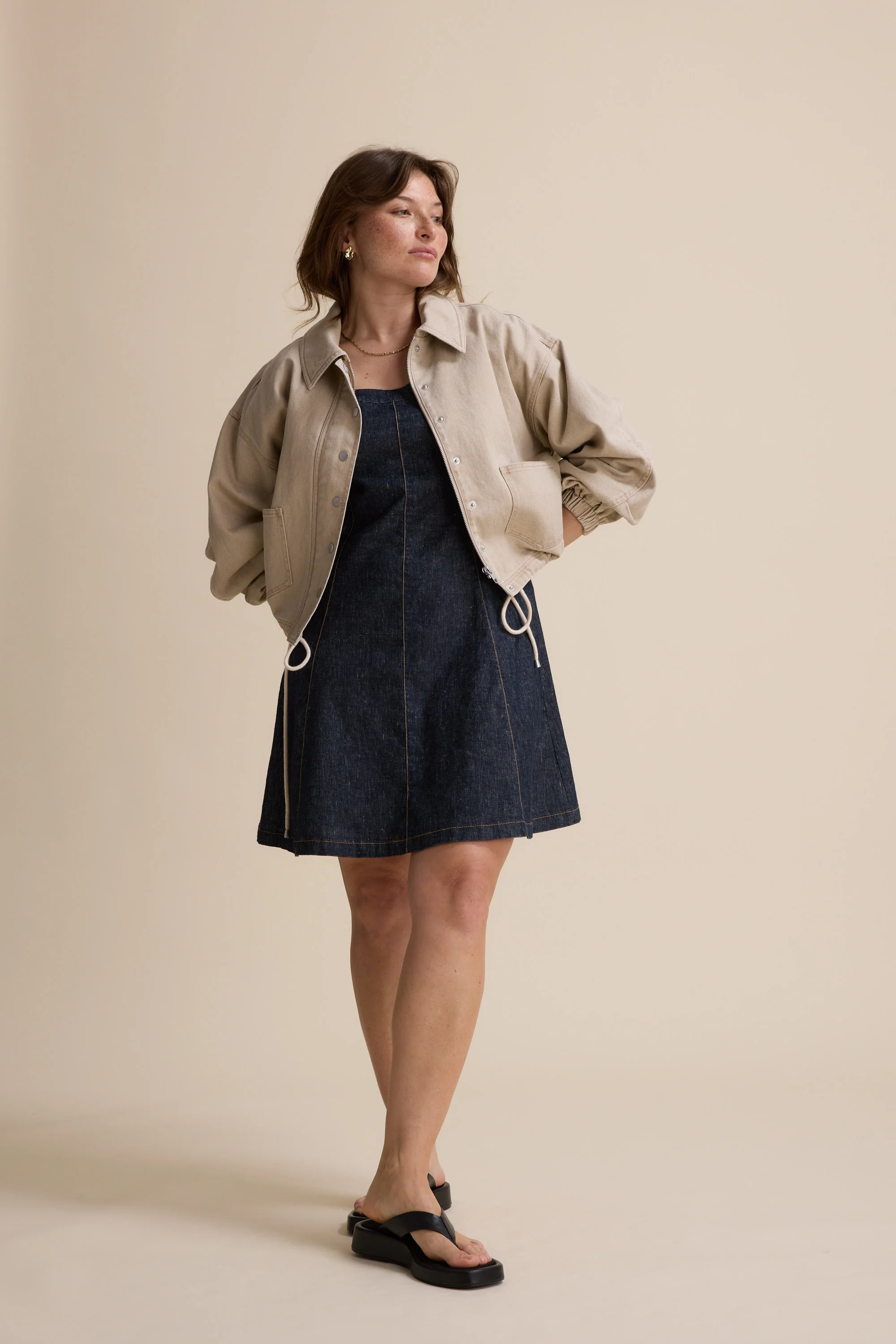 The Linen Studio Cap Sleeve Dress - Image 5