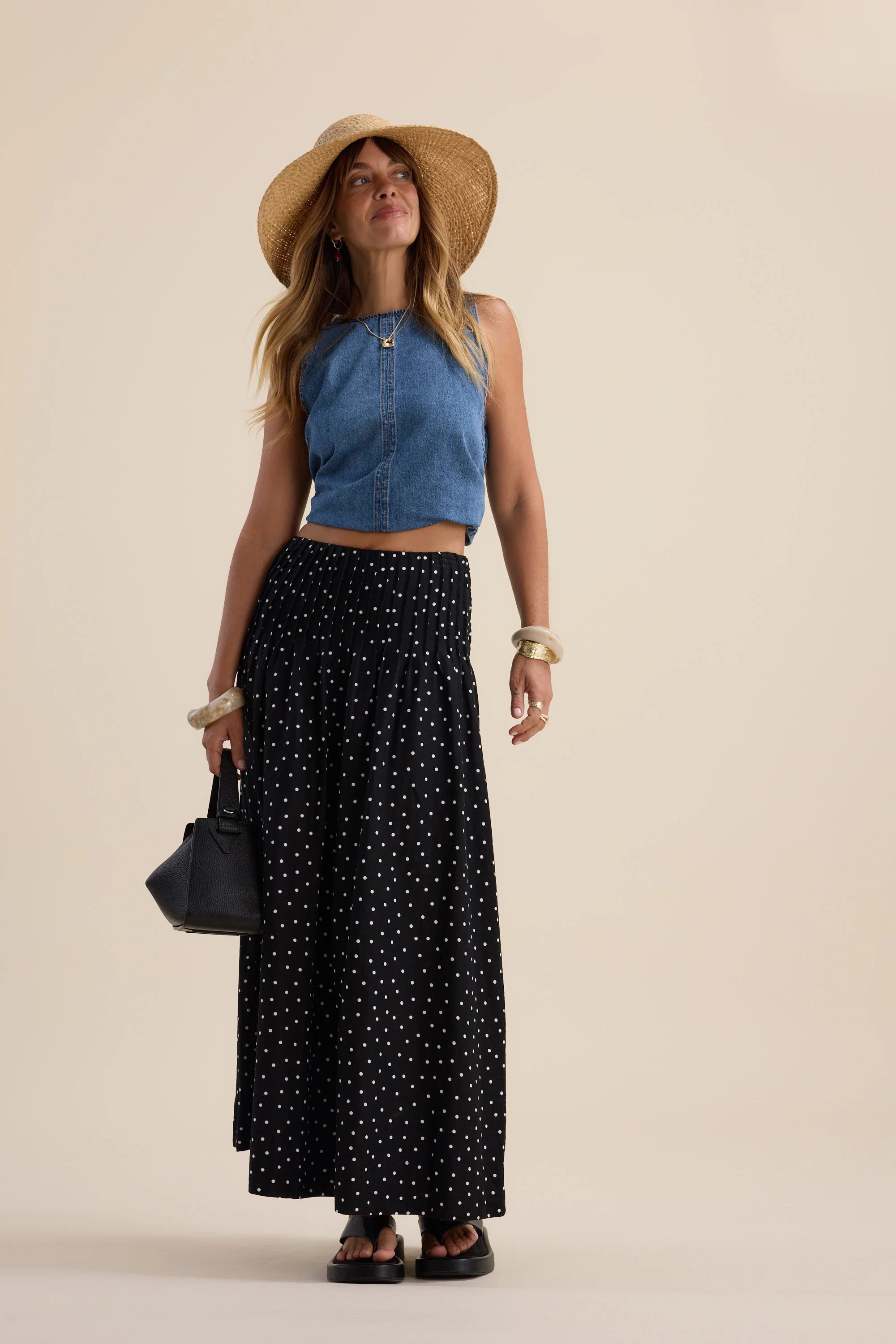 The Linen Studio Pleat Detail Skirt - Image 3