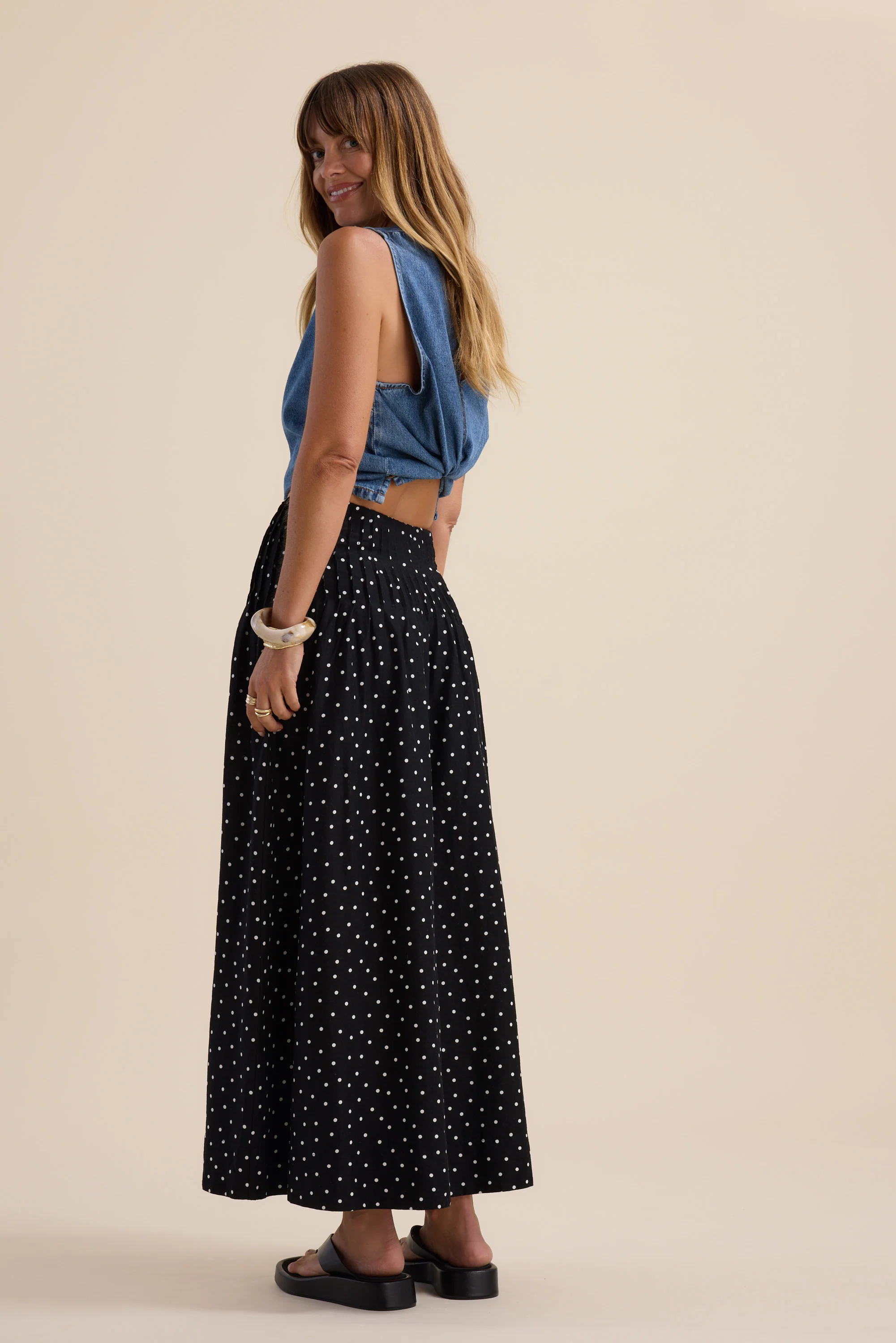 The Linen Studio Pleat Detail Skirt - Image 6