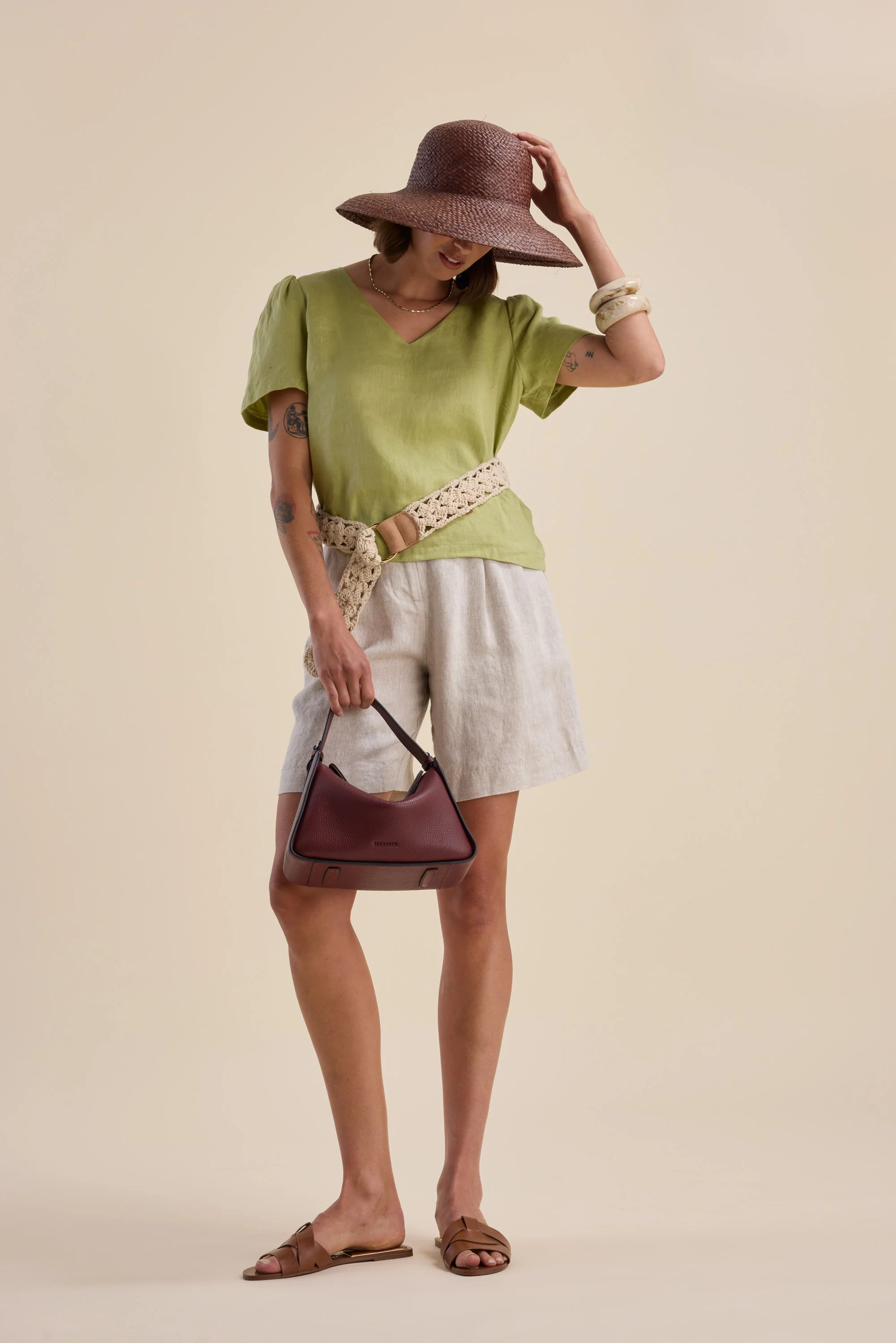 The Linen Studio V Neck Top - Image 3