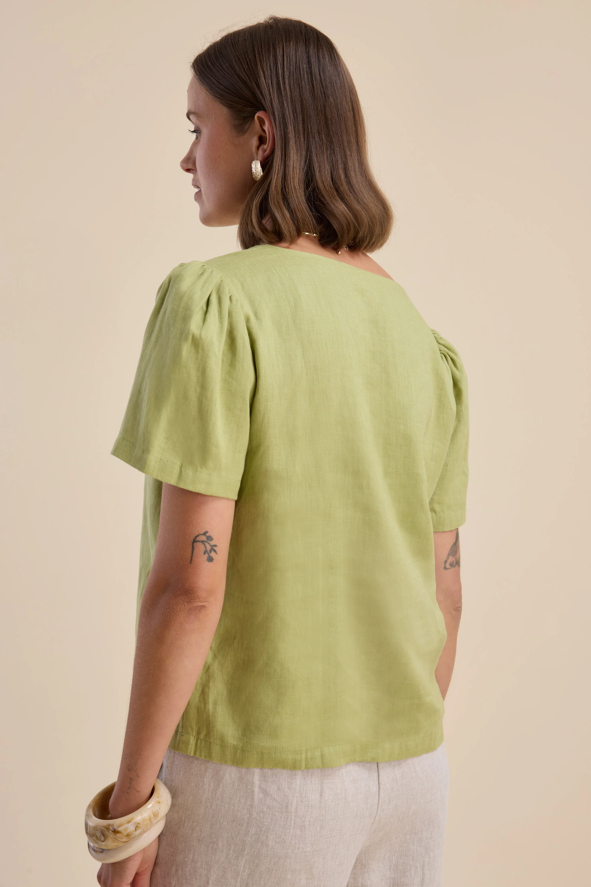 The Linen Studio V Neck Top - Image 6