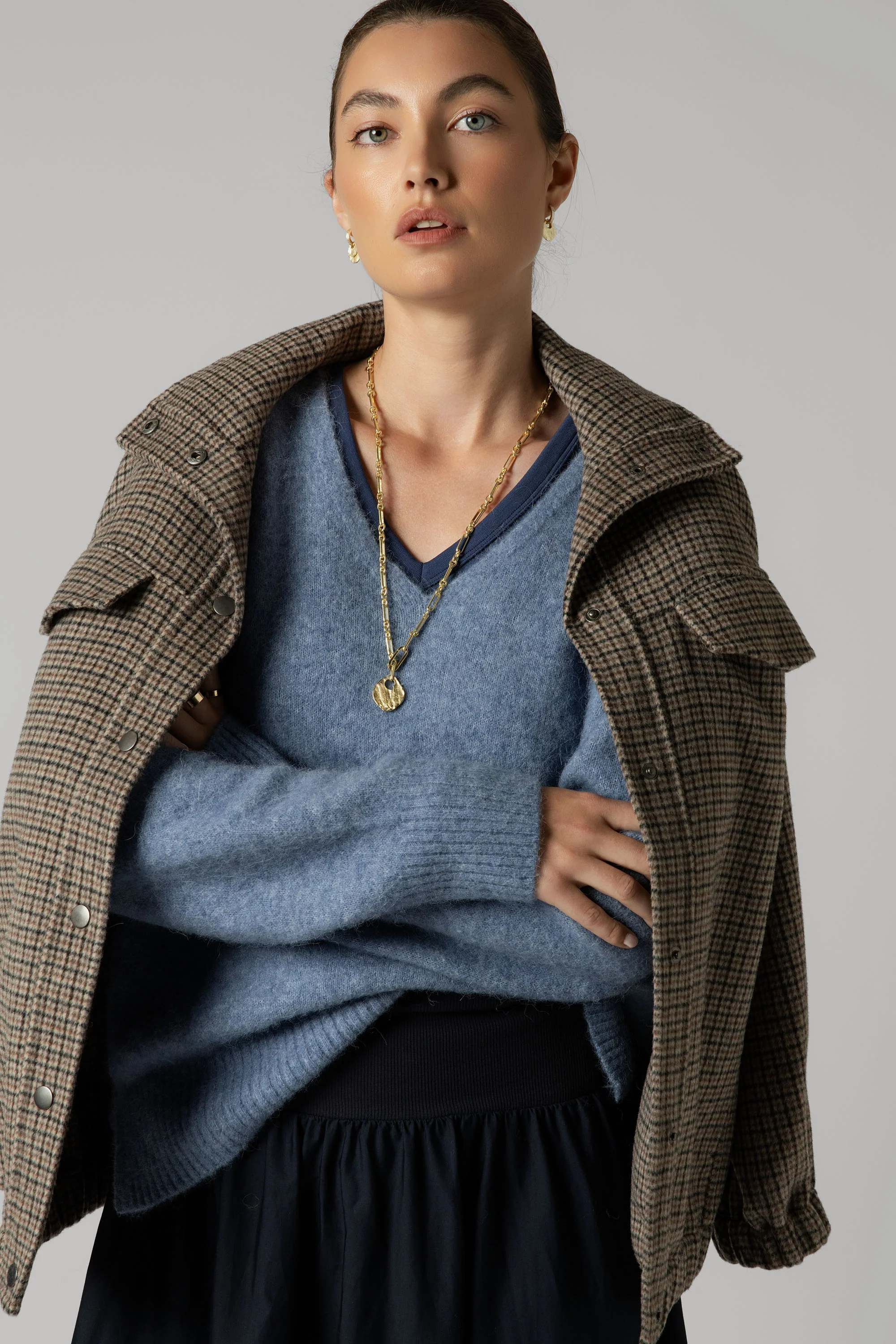 The Luxe Whisper Relaxed V Neck Sweater