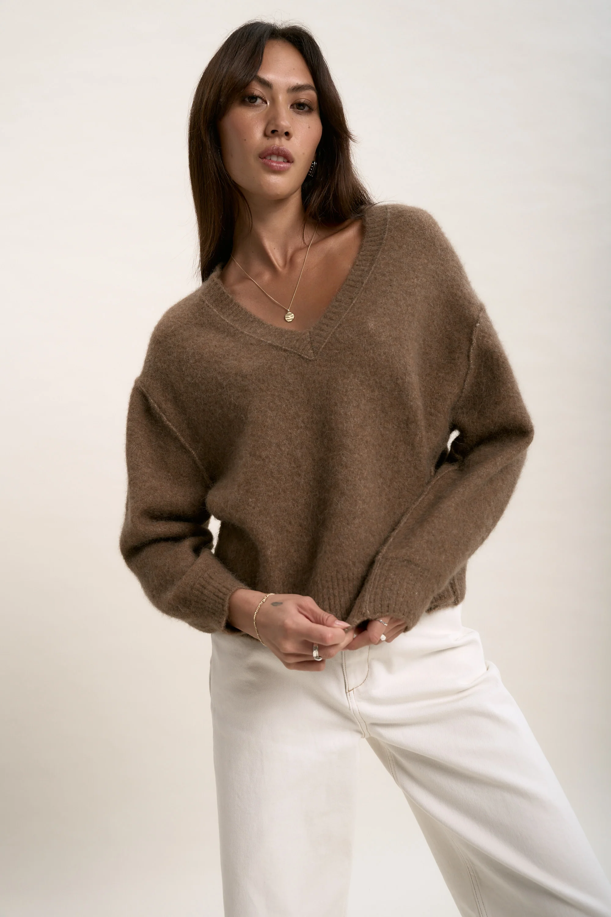The Luxe Whisper V Neck Sweater - Image 3