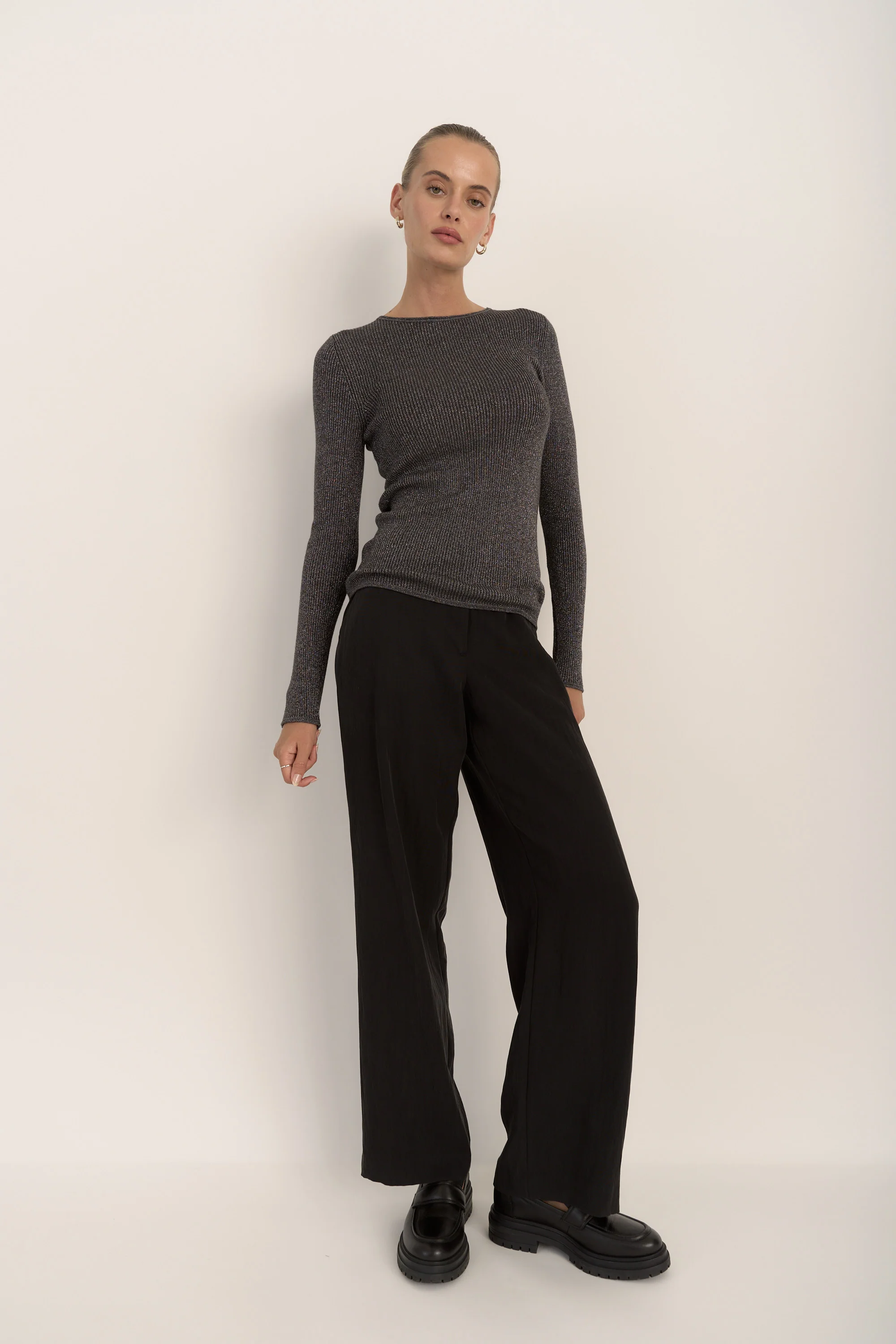The Merino Silk Lurex Layering Top - Image 2