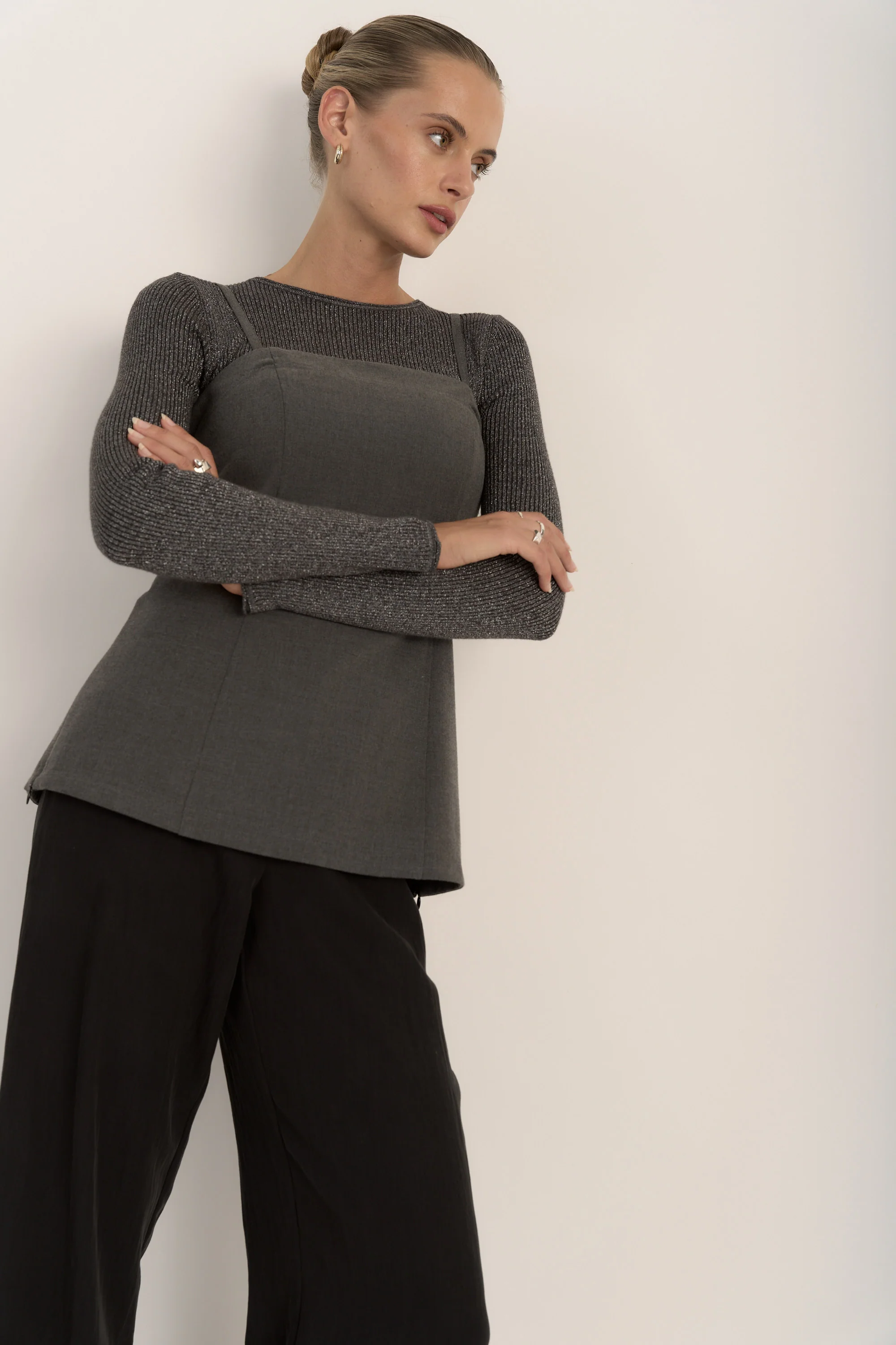 The Merino Silk Lurex Layering Top - Image 5