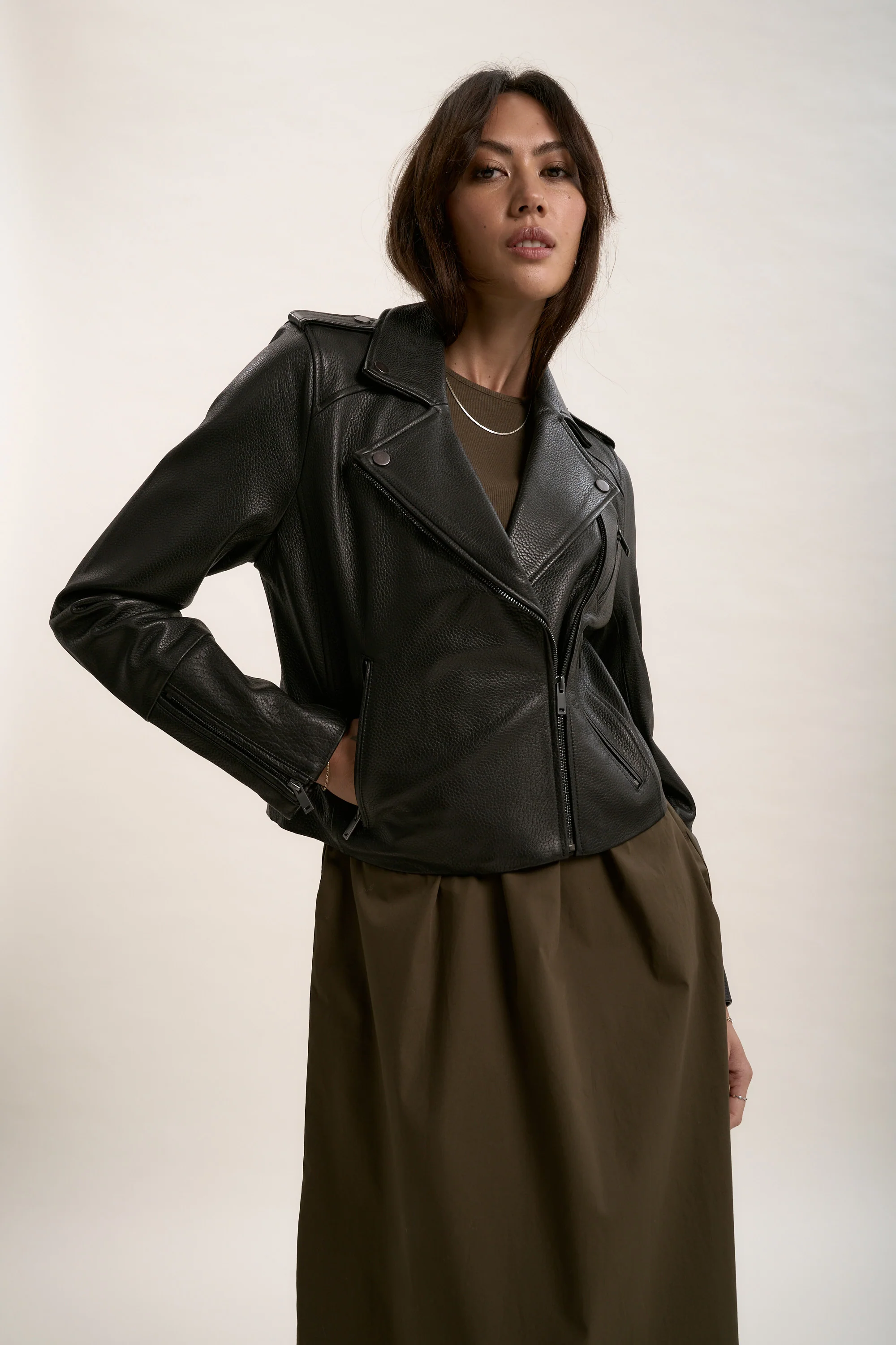 The Perfect Leather Biker Jacket - Image 3