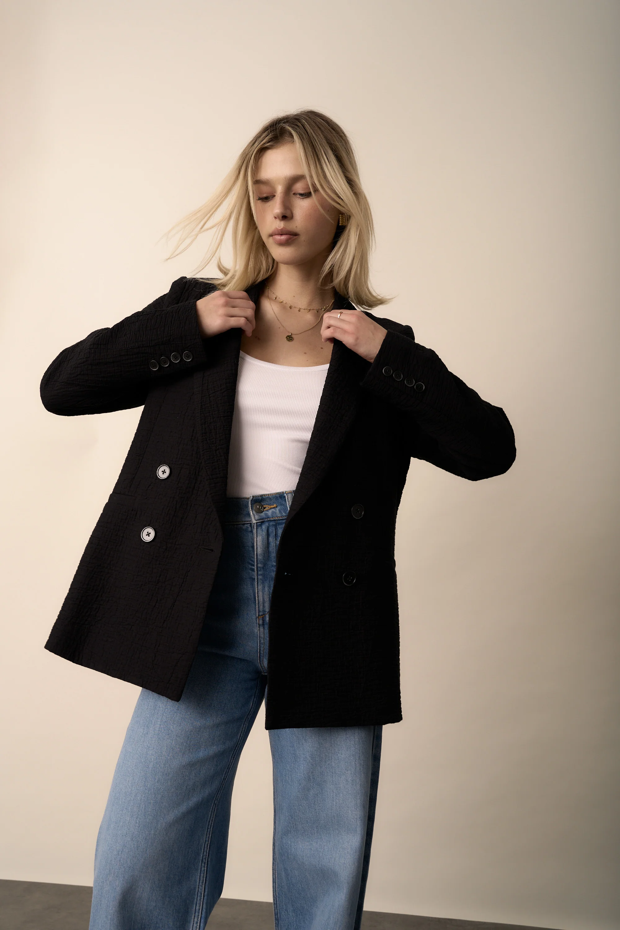 The Textured Boyfriend Blazer - Image 3