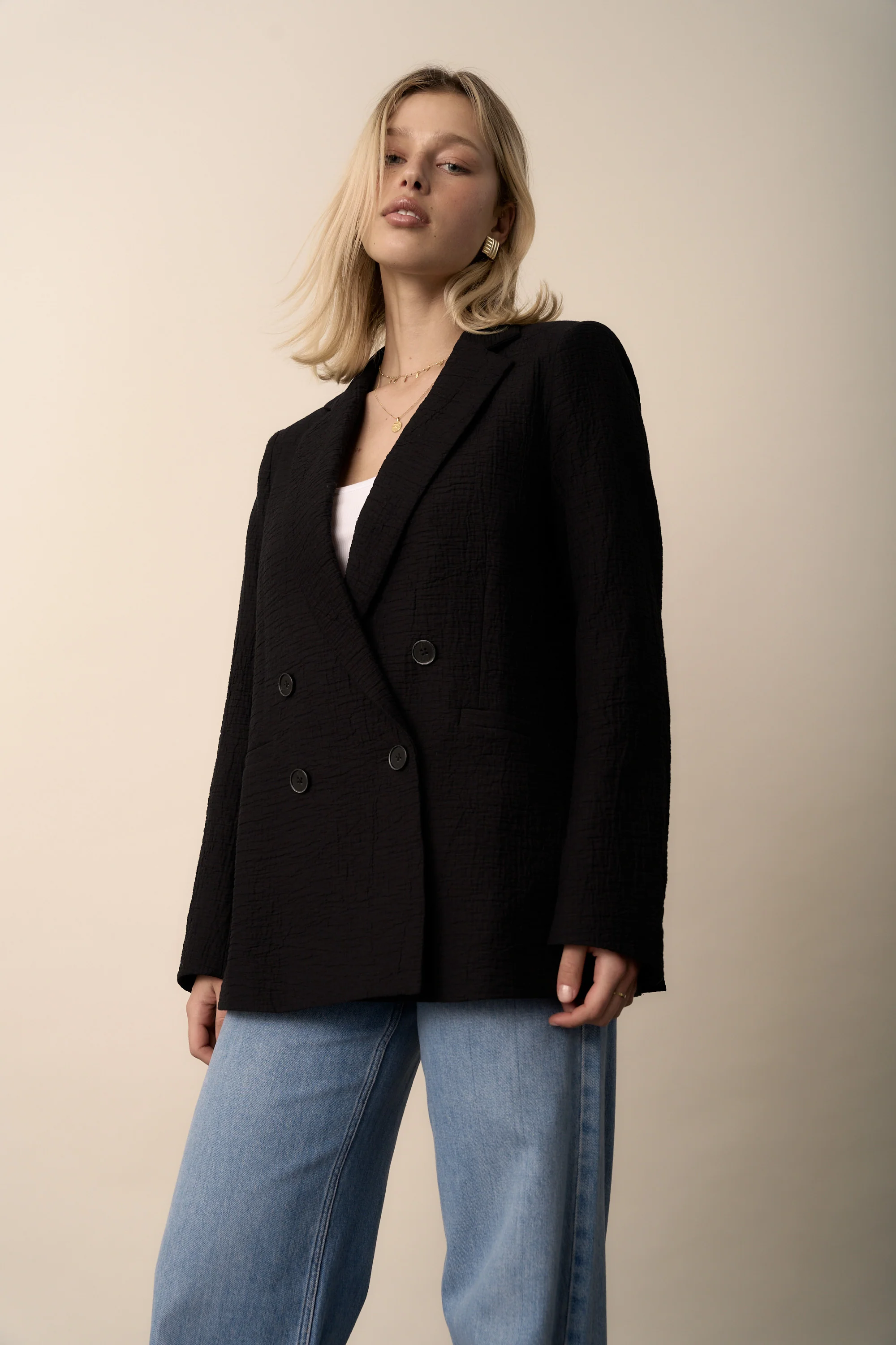 The Textured Boyfriend Blazer - Image 4