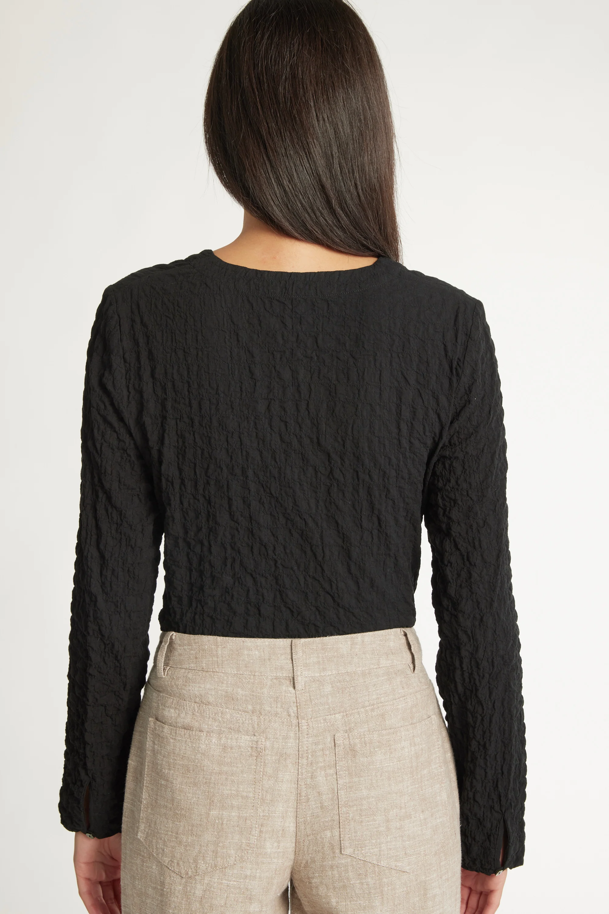 The Textured V Neck Top - Image 5