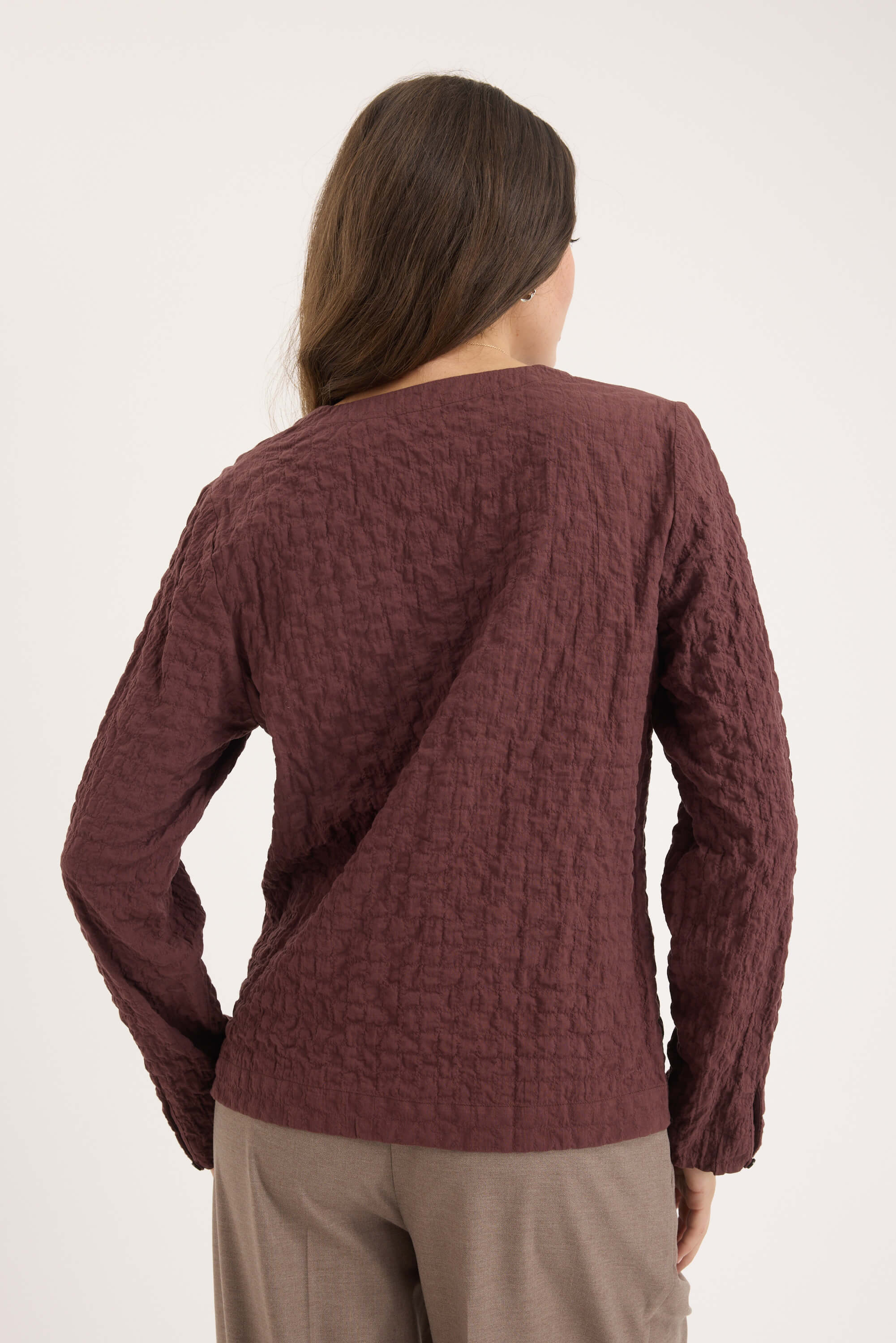 The Textured V Neck Top - Image 5