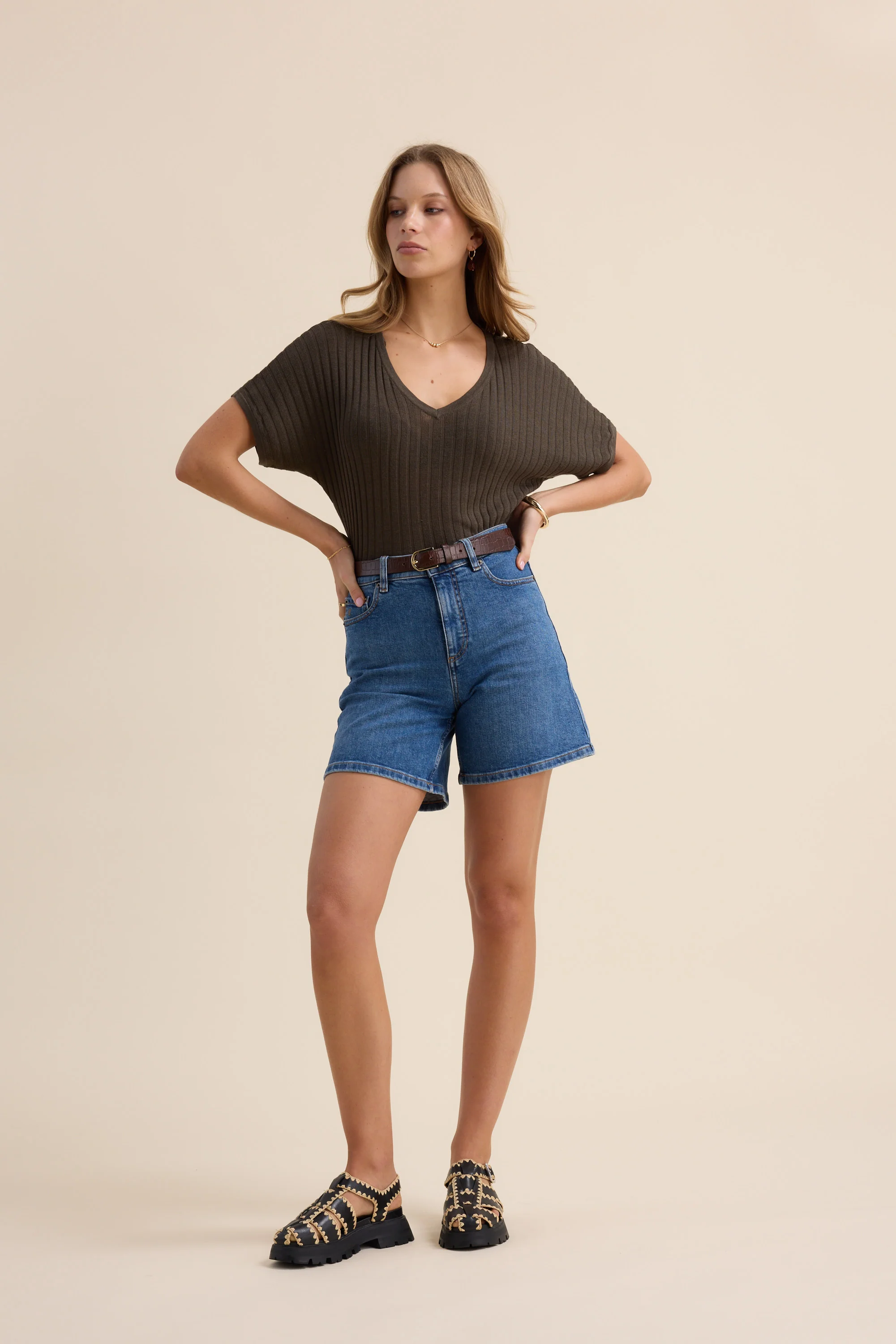 The V Neck Knitted Top - Image 3