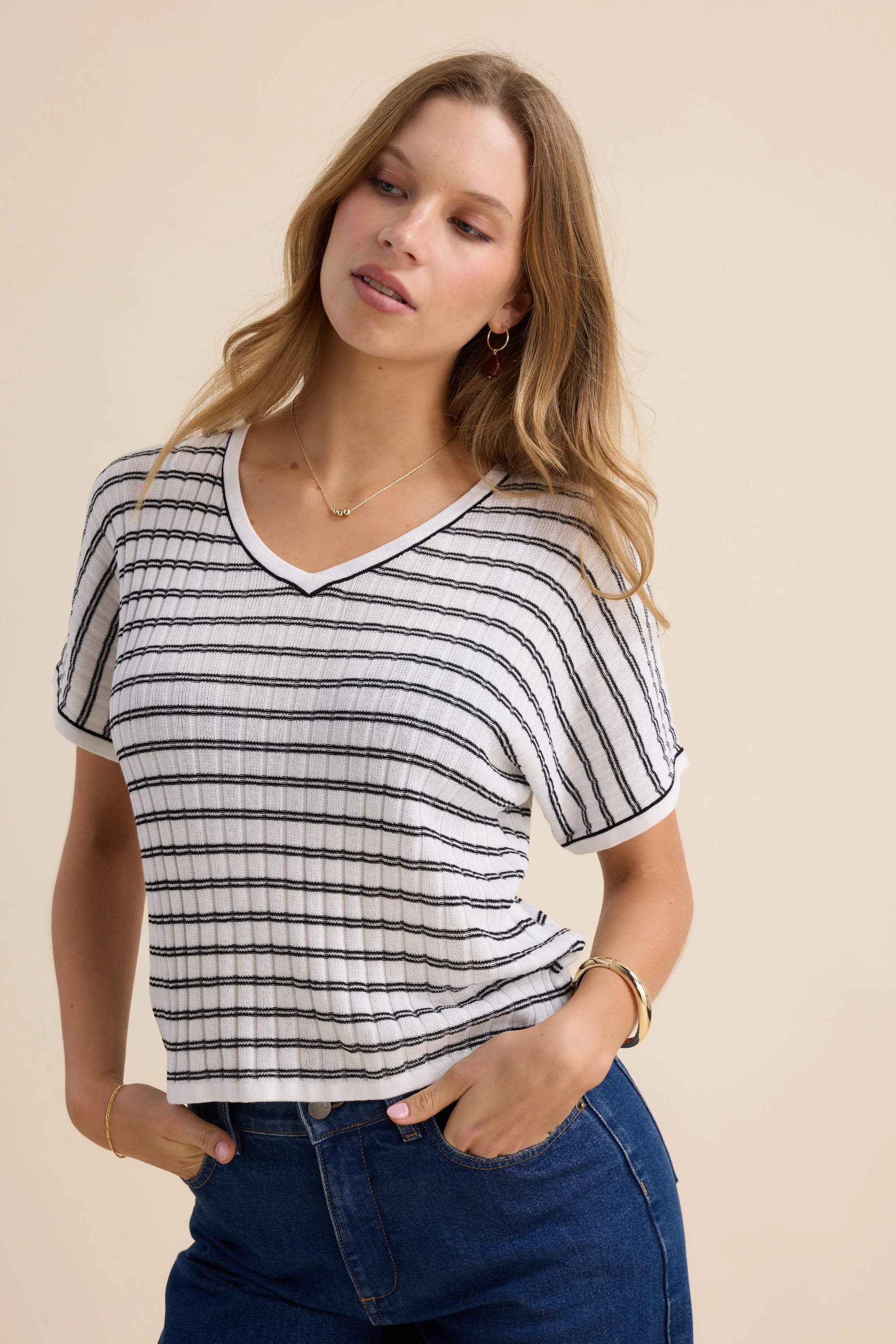 The V Neck Knitted Top - Image 3