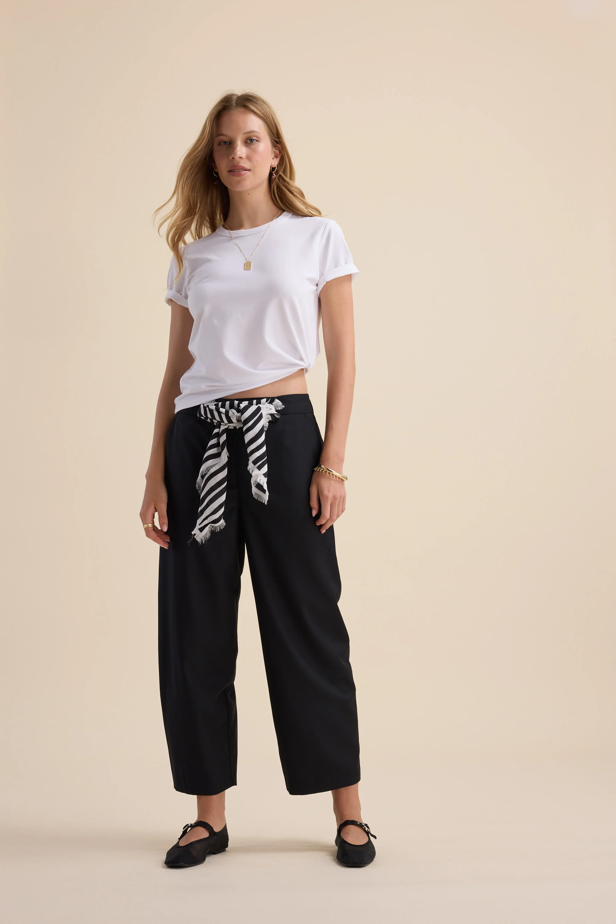 The Wool Blend Barrel Leg Pant - Image 2