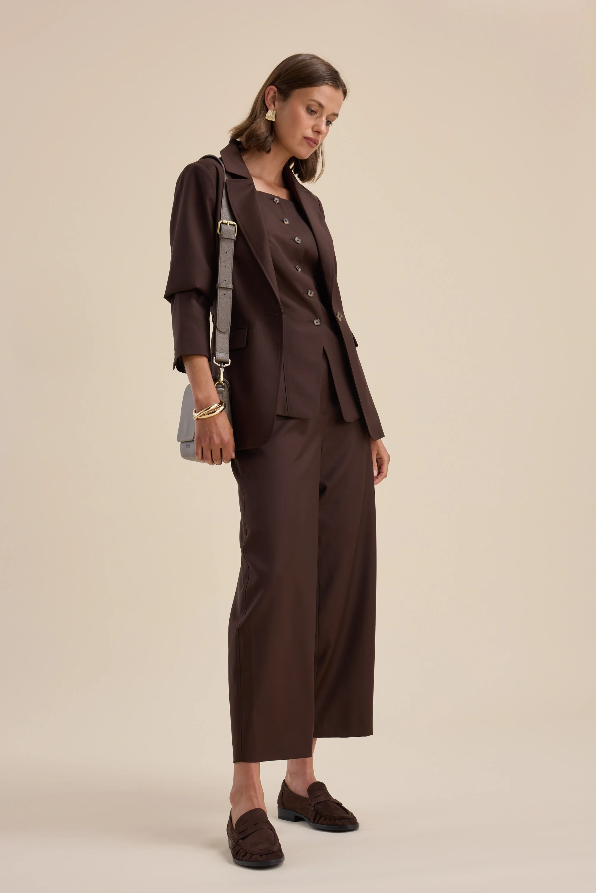 The Wool Blend Barrel Leg Pant - Image 3
