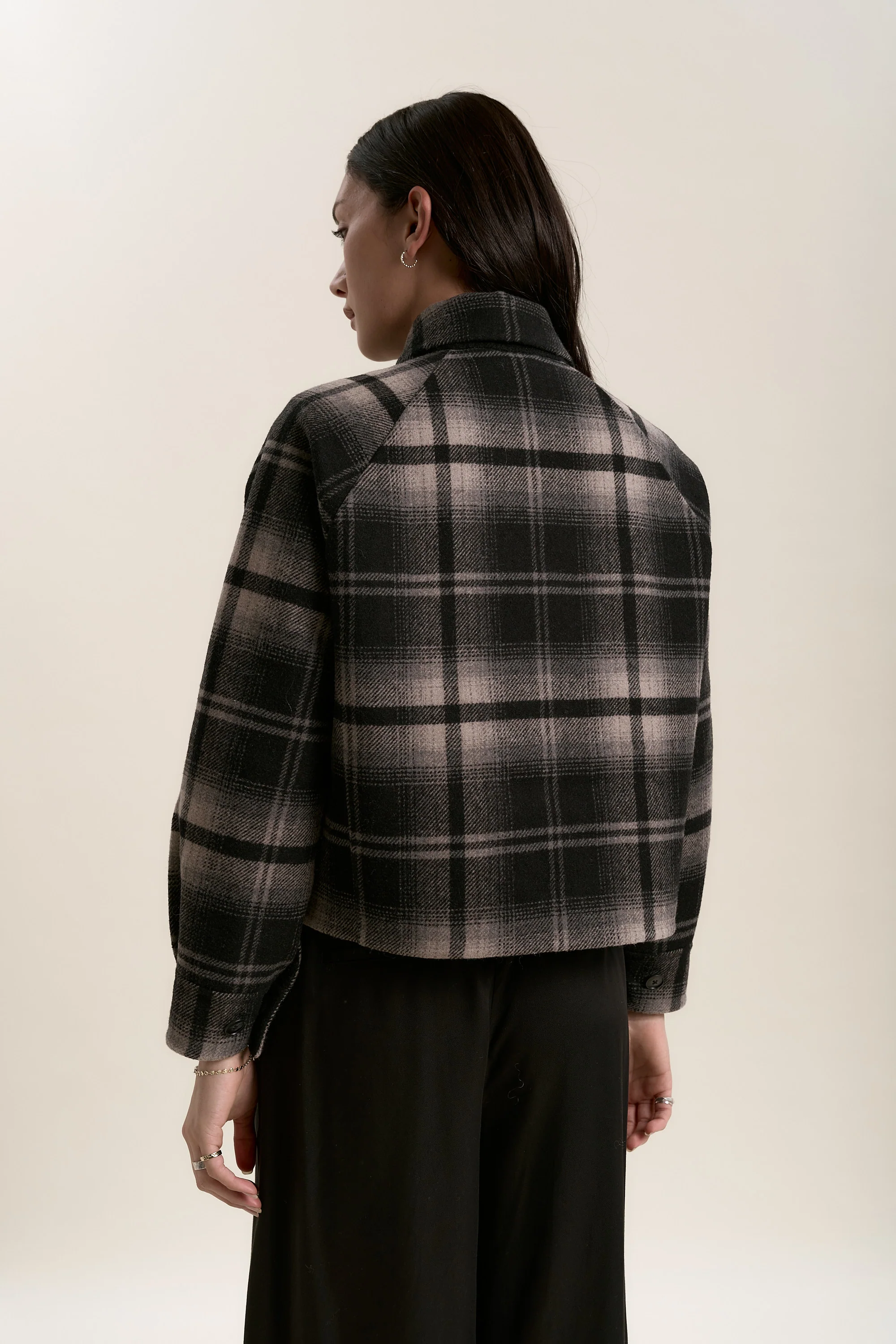 The Zip Front Wool Blend Cropped Coat - Image 6