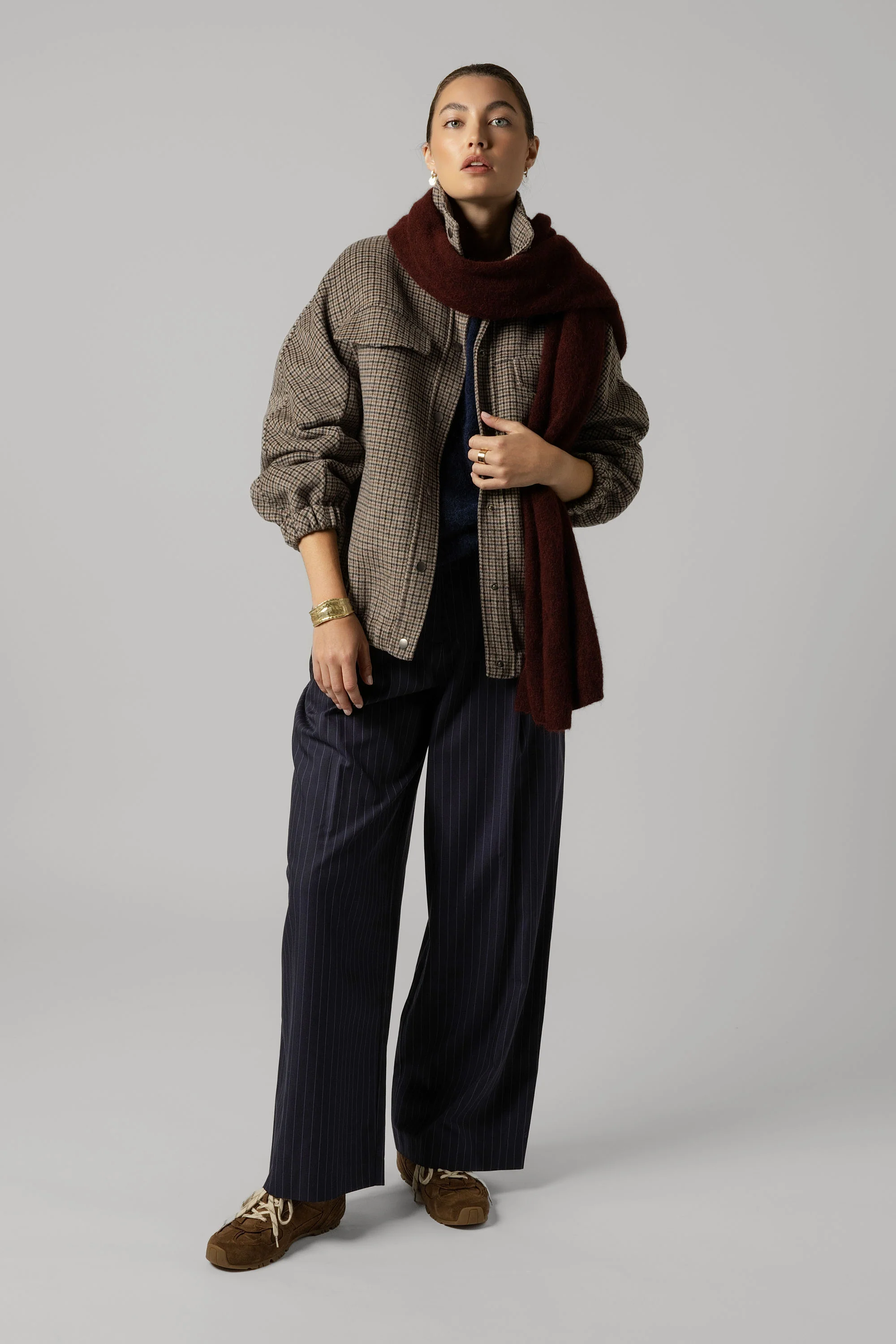 Wool Blend Bomber Coat - Image 5